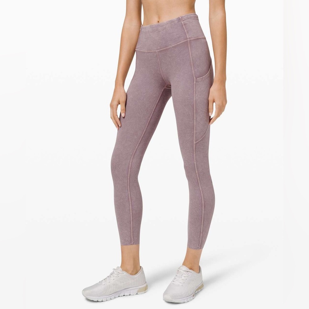 Lululemon Fast and Free Tight II 25" Ice Dye Non-Reflective Size 6